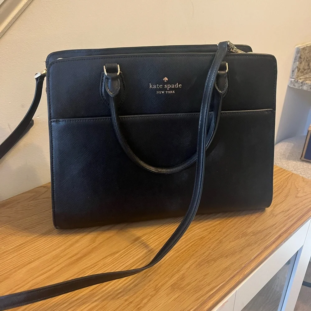 Kate Spade Madison Large Black Satchel Bag - Picture 3 of 6